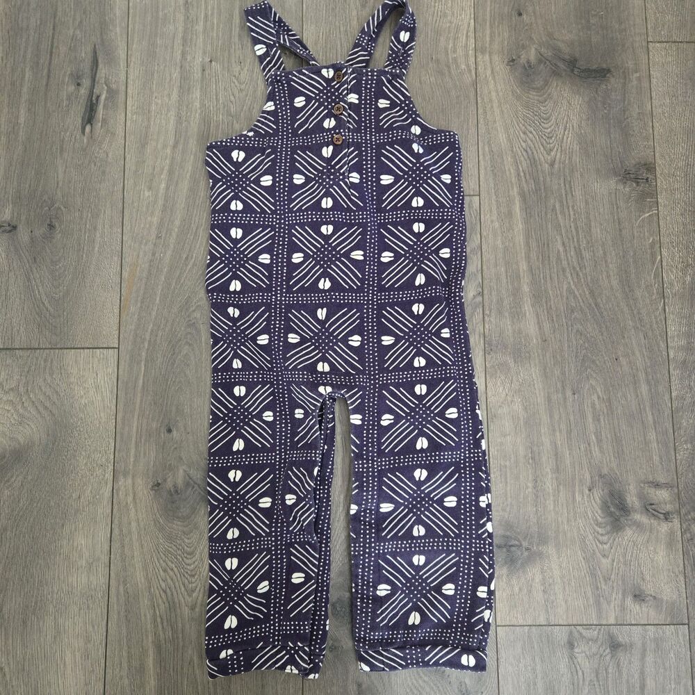 Ade + Ayo Target Purple African Mudcloth Print Cotton Boho Overalls Romper 18M